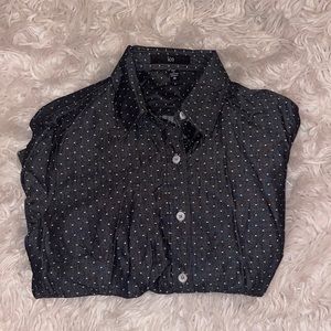 Button up polka dot shirt